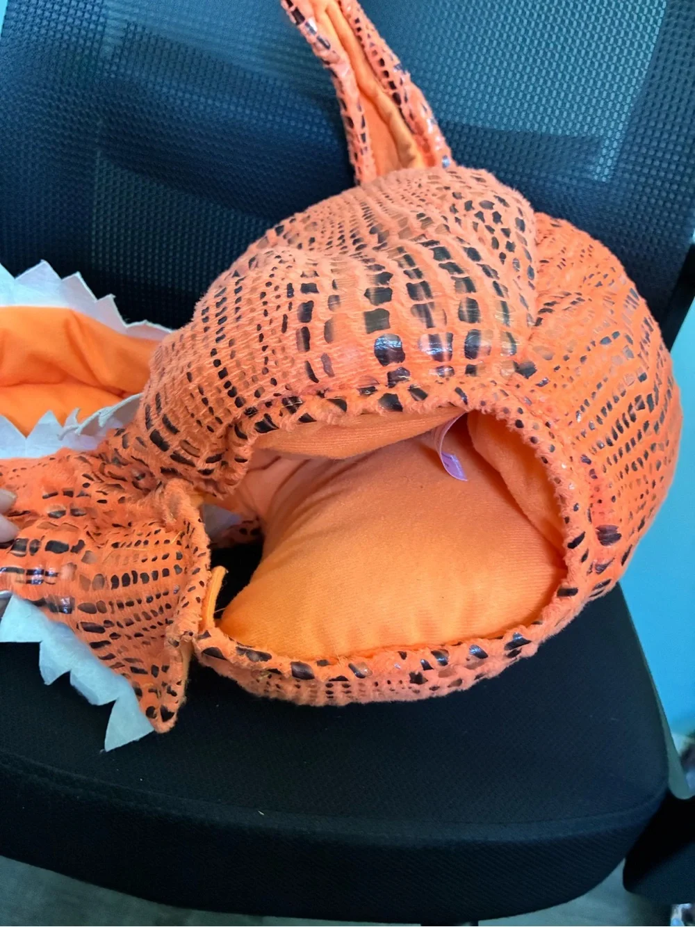 Pottery Barn Kids Orange Pterodactyl Dinosaur Halloween Costume HEAD ONLY - Picture 6 of 7
